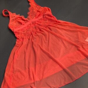 Cosabella Orange Chemise Silky Sleepwear